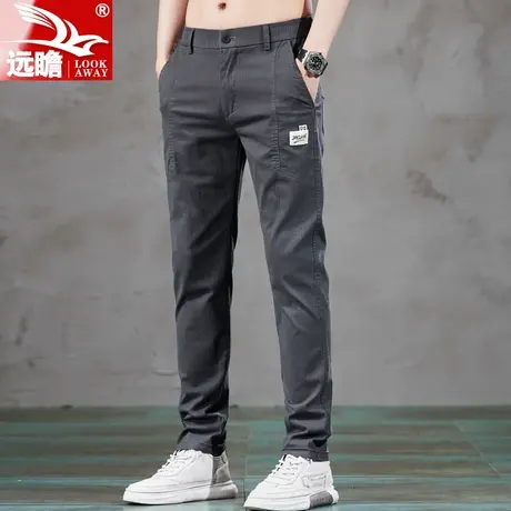 夏天裤子男款夏季薄款直筒修身长裤2023年新款仿牛潮牌男士休闲裤商品大图