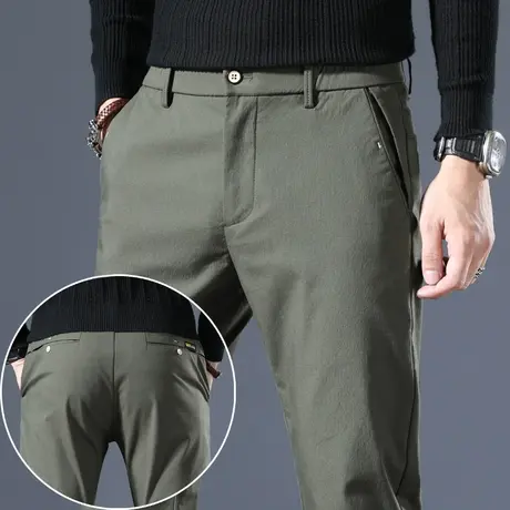 秋装男裤子春秋款松紧腰男士休闲长裤直筒宽松2023年新款潮流百搭图片