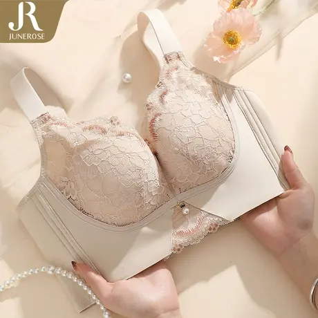 六月玫瑰内衣女小胸聚拢调整型无钢圈性感显胸大上托胸罩收副乳商品大图