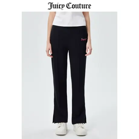 Juicy Couture橘滋休闲裤女2023春季新款时尚开叉微喇针织长裤女图片