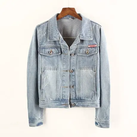 牛仔外套女修身流行韩版春秋新款夹克学生网红短款上衣9926商品大图