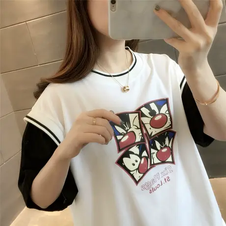 夏装时尚短袖t恤女春装2023年女装新款流行宽松体恤上衣ins潮洋气图片