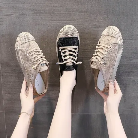 渔夫鞋女包头半拖鞋女新款夏季外穿2023年孕妇鞋子懒人一脚蹬凉拖商品大图