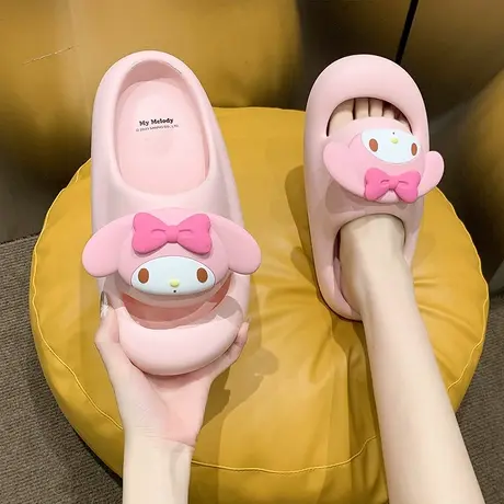 踩屎感拖鞋女ins潮可爱卡通夏季室内外穿厚底防滑防撞包头凉拖鞋商品大图