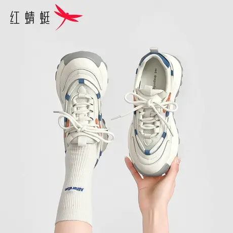 红蜻蜓老爹鞋女厚底夏季款2023新款透气百搭显脚小运动休闲鞋女鞋商品大图