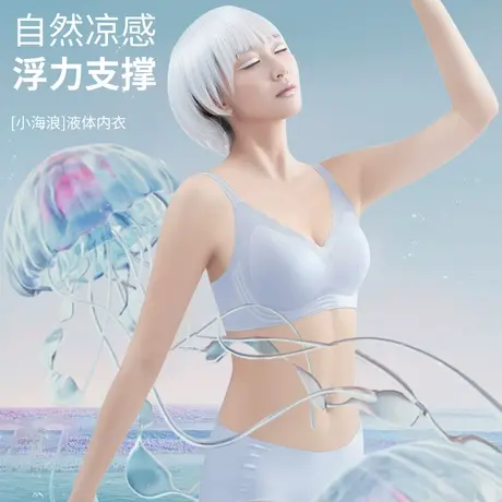 内衣女小胸聚拢上托防下垂无痕软支撑无钢圈收副乳显大薄款文胸罩商品大图