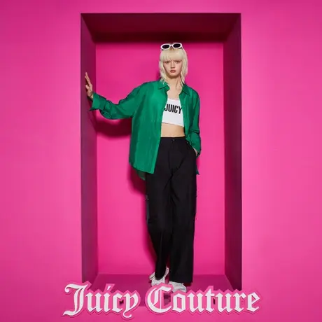 Juicy Couture橘滋23新款绿草如茵清透休闲长袖衬衫商品大图