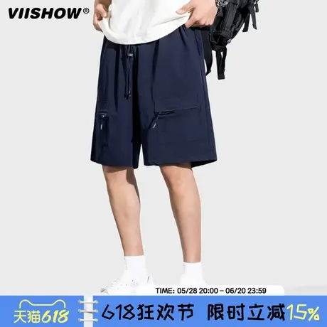 VIISHOW潮牌夏季机能风口袋运动五分裤男女山系户外百搭休闲短裤图片