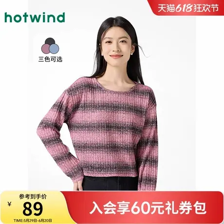 热风打底衫上衣2025年春季新款女装渐变长袖T恤宽松韩版内搭上衣商品大图