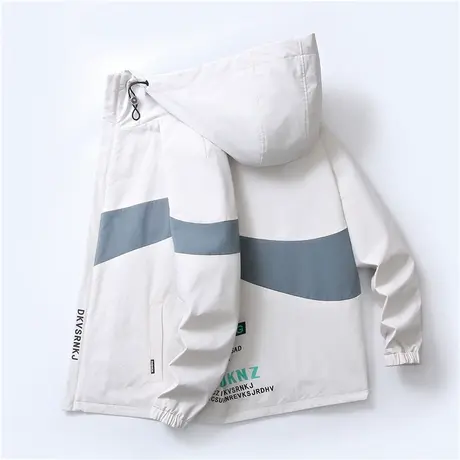 夹克外套男士春秋季韩版潮流拼色外衣潮牌帅气百搭休闲男装上衣服商品大图