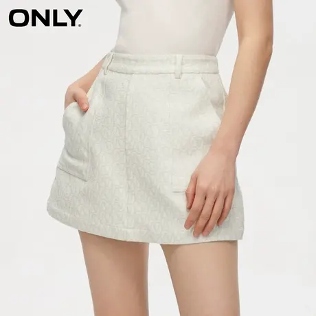 【ONLY奥莱清仓】秋季通勤风质感印花高腰A字裙裤休闲裤女商品大图