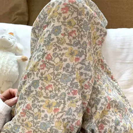上新！柠雾海屿A类棉纱花边宽松睡裤可爱小清新碎花家居裤可外穿商品大图