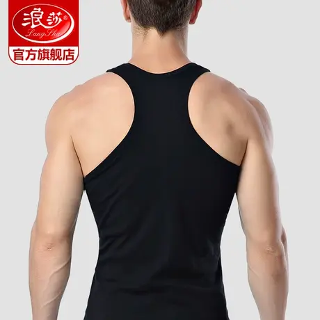 浪莎男士背心内穿跨栏工字健身运动夏季打底吊带弹力修身型紧身潮图片
