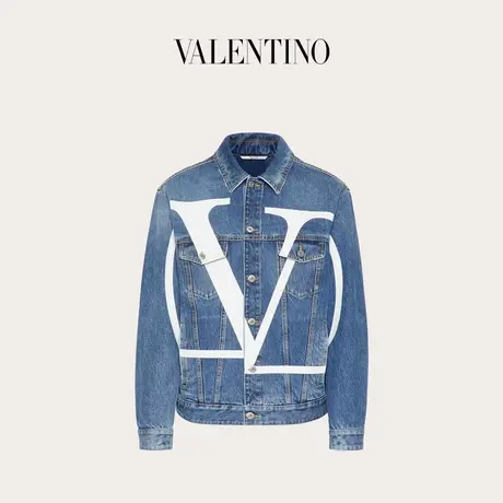 【季末优惠】华伦天奴VALENTINO男士VLOGO SIGNATURE丹宁牛仔夹克图片