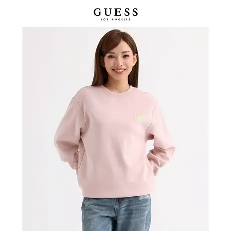【38上新季】GUESS款女士简约经典oversize百搭圆领运动卫衣图片