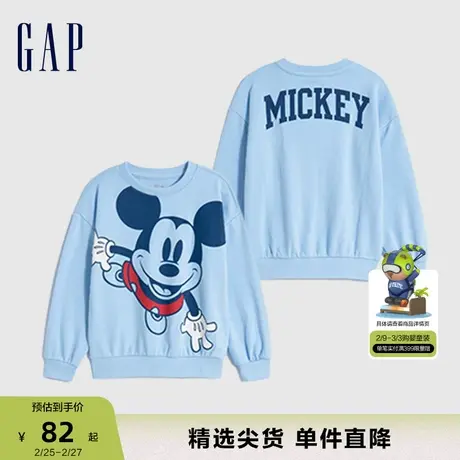 【迪士尼联名】Gap男幼童春秋洋气卫衣儿童装长袖圆领上衣773934商品大图