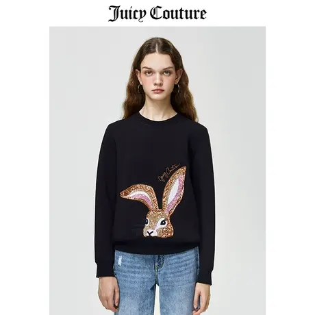 Juicy Couture橘滋卫衣女2023春季新款圆领长袖卫衣新年兔子卫衣商品大图