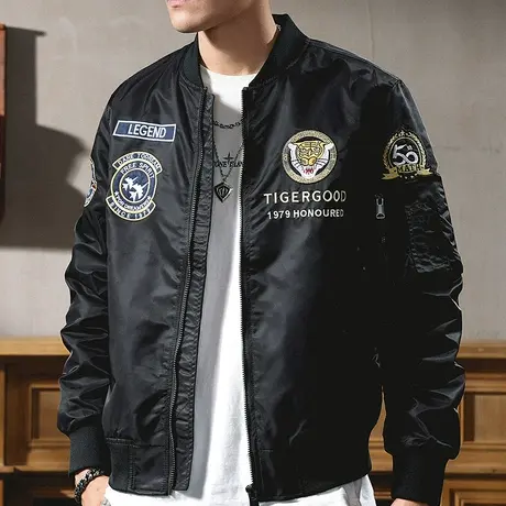 外套男士2022冬季新款潮牌拼接工装夹克宽松大码休闲衣服男装外套图片