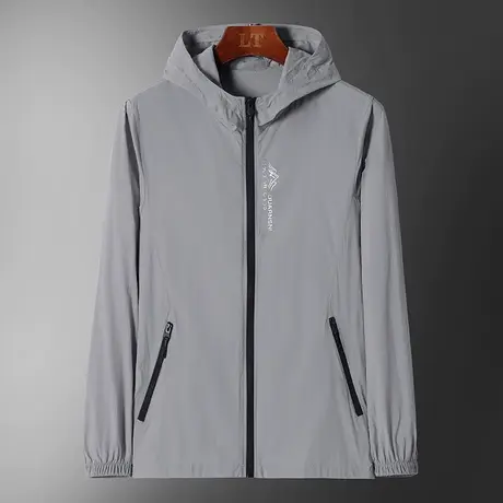 防晒衣男夏季新款钓鱼服韩版潮牌防紫外超薄冰丝户外运动夹克外套商品大图