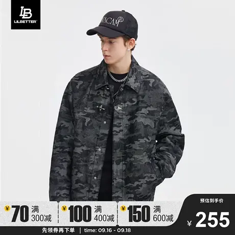 Lilbetter牛仔外套男士高级感休闲潮牌上衣oversize美式帅气衣服商品大图