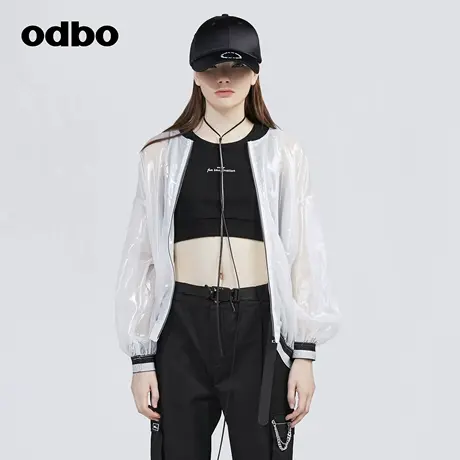 odbo/欧迪比欧原创设计港风潮牌短外套中性夏季防晒透明穿搭上衣商品大图