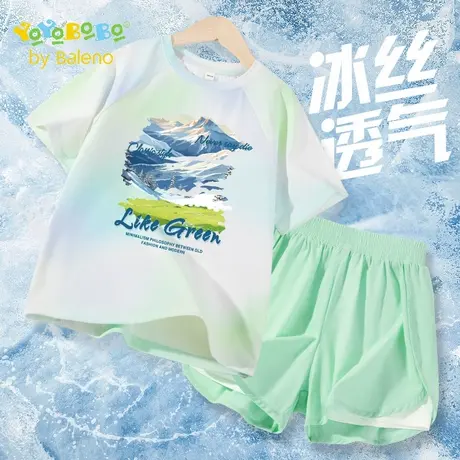 班尼路YBB系列女童夏套装2025新款儿童冰丝凉感运动短袖大童夏装商品大图