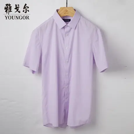 雅戈尔奥莱 商场同款男士短袖衬衫新款官方正品商务休闲短袖衬衫商品大图