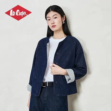 Lee Cooper孟子义代言复古牛仔外套女2025新款宽松休闲百搭夹克商品大图