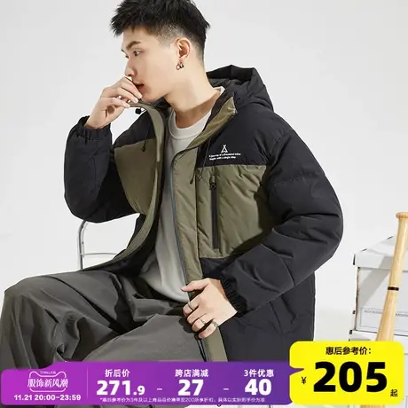 唐狮2023秋冬季新款棉衣男拼接户外保暖休闲短款外套男冬棉服潮牌图片