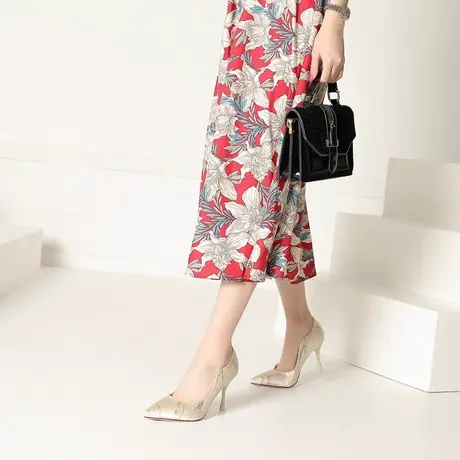 性感尖头浅口高跟鞋女细跟2023年新款气质百搭法式名媛宴会单鞋春图片