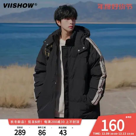VIISHOW连帽棉服外套男冬季加厚保暖oversize美式复古小众棉衣服商品大图