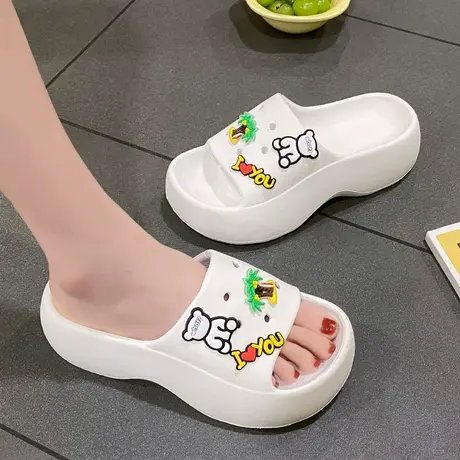 拖鞋女外穿夏季新款厚底防滑时尚沙滩海边外出一字拖室内居家凉拖商品大图