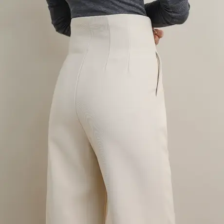 高腰阔腿裤女2023年新款秋款垂感拖地裤春秋长裤宽松休闲裤直筒裤商品大图