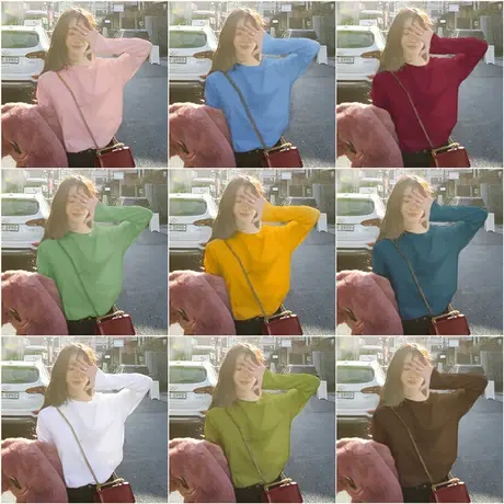 春秋衣宽松外穿黑色上衣内搭秋冬季洋气百搭打底衫女白色长袖t恤图片