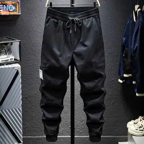 春秋款潮牌宽松百搭男士休闲裤工装裤男束脚日系韩版潮流哈伦裤子商品大图