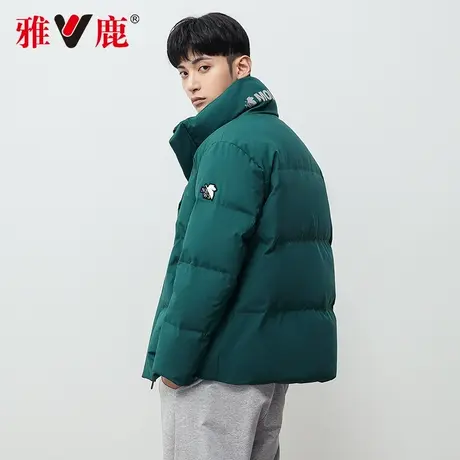 雅鹿羽绒服男2022年新款立领小个子廓形情侣短款男女同款潮流外套图片