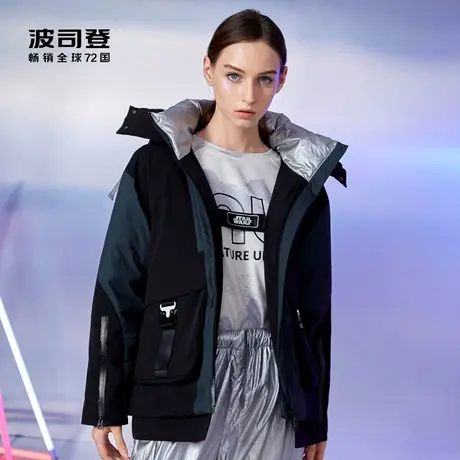 【买3免1】波司登女连帽短款星战系列时尚宽松廓形冬季联名羽绒服商品大图