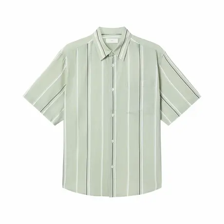 TRENDIANO天丝棉条纹短袖衬衫男士夏季衬衣1SH2011180商品大图