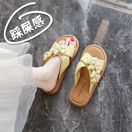 软底踩屎感孕妇一字拖鞋女2025新款夏季外穿凉鞋舒适沙滩凉拖鞋子商品大图