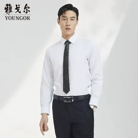 雅戈尔奥莱 男装DP免烫长袖衬衫商务休闲衬衣男商品大图