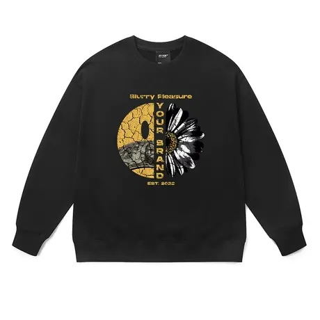 欧美高街笑脸卫衣男潮牌嘻哈bf暗黑雏菊ins风宽松保暖情侣装外套商品大图