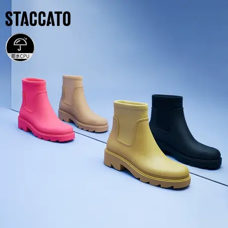 思加图新款时装靴粗跟瘦瘦靴女靴EEY06DD2B商品大图