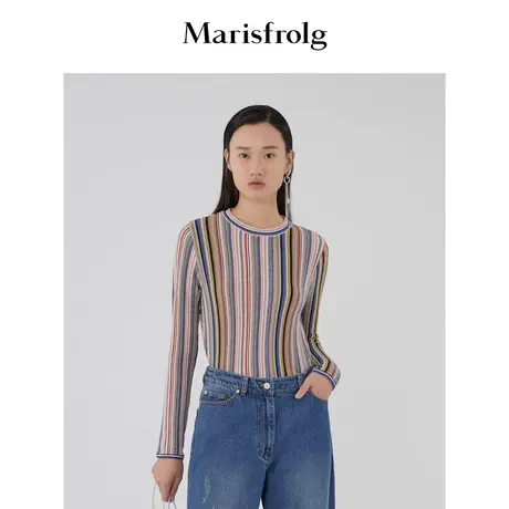 【言选好物】Marisfrolg/玛丝菲尔女装秋季新款全棉针织衫商品大图