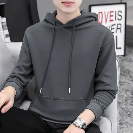 2024新款连帽卫衣男潮ins春秋季加绒宽松潮流百搭秋装带帽衫外套商品大图