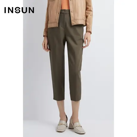 INSUN恩裳冬季百搭小脚九分休闲裤商品大图
