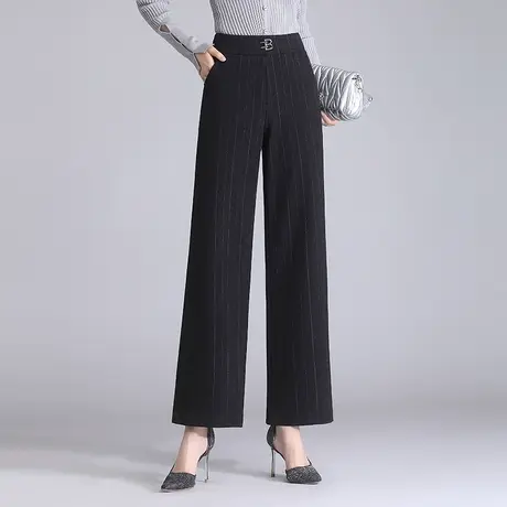 2023秋冬新款高腰西装阔腿裤女坠感宽松直筒裤显瘦休闲裤职业女裤商品大图