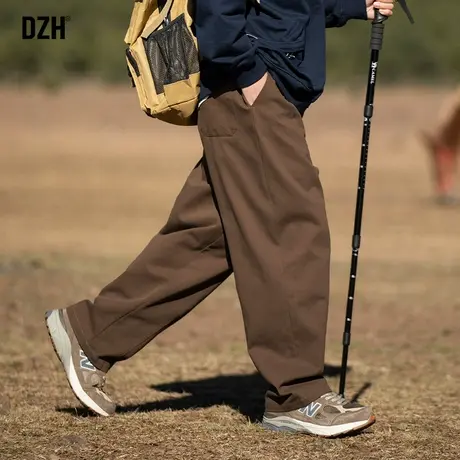 男生咖啡工装裤男新款裤子夏季薄款宽松直筒裤大码长裤休闲裤男裤商品大图