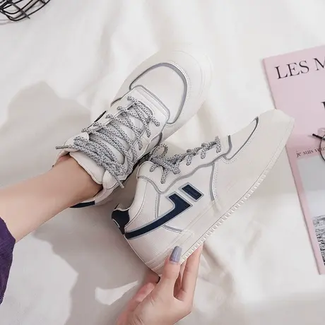 夜光小白鞋女鞋2020年秋季新款韩版休闲平底爆款皮面百搭学生板鞋商品大图