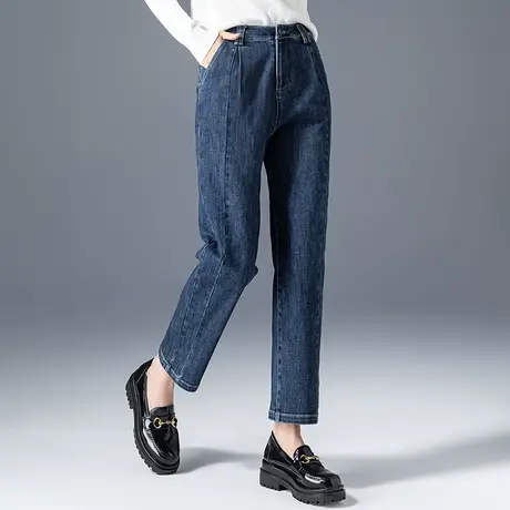 高腰哈伦牛仔裤女2023年新款秋季裤子春秋妈妈女裤休闲老爹萝卜裤商品大图