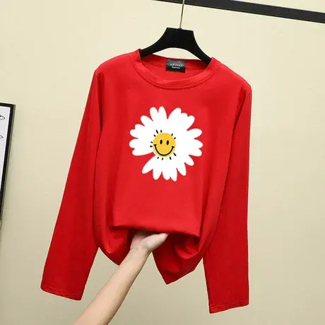 黑色打底衫女春秋长袖t恤紧修身白色内搭春季2023年新款春装上衣商品大图